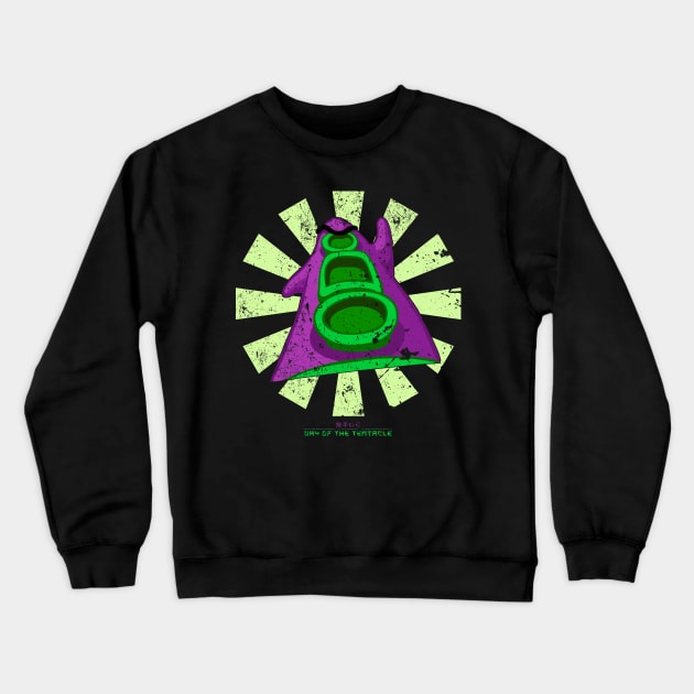 Day Of The Tentacle Retro Japanese Crewneck Sweatshirt by Nova5